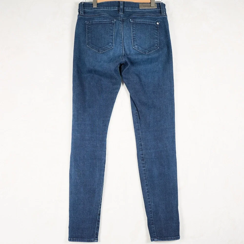 Baldwin Sophia Mid Rise Skinny Jeans Dark Wash Blue Denim Size 28 202012DUSK - Picture 2 of 12